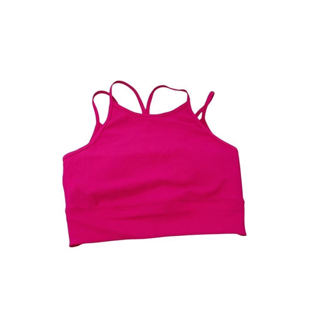 Calia Hot Pink Layered Look Sports Bra Long Line Womens Size Large